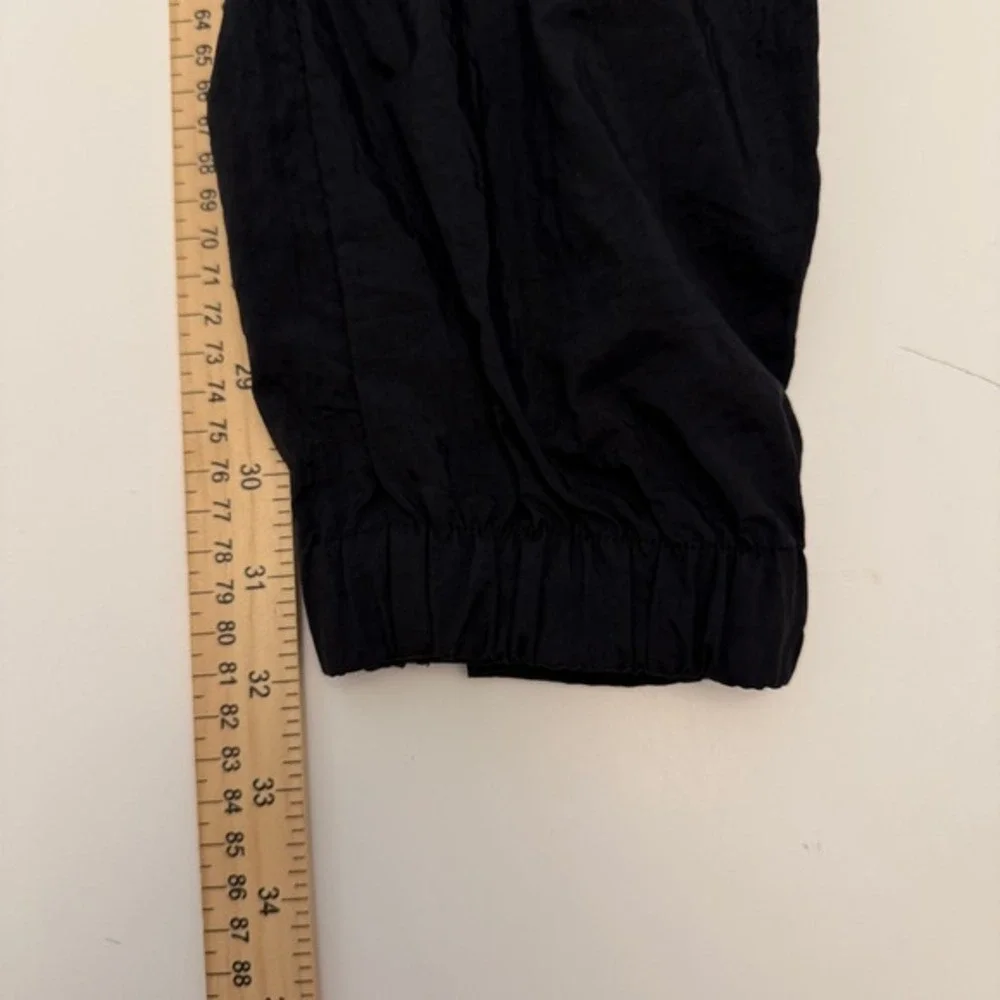 Nike Vintage Windbreaker Black Nylon‎ Track Jogger Pants Mens Medium